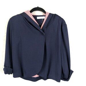 Anna Seravalli Jacket Womens Small US 40 Italy Navy Blue Red Sailor Old Money